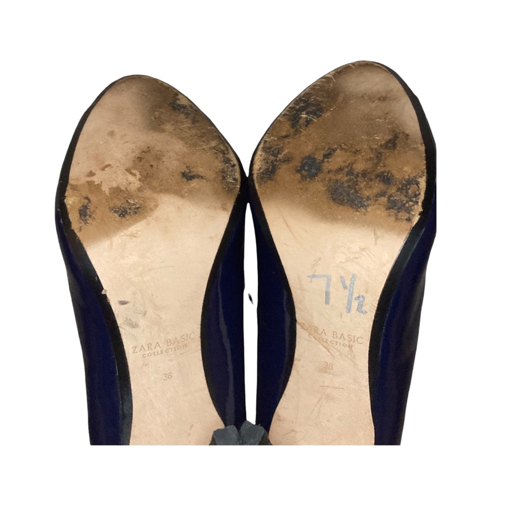 (SOLD) 🎊ZARA BASIC COLLECTION Blue Heel Shoes - Picture 13 of 13